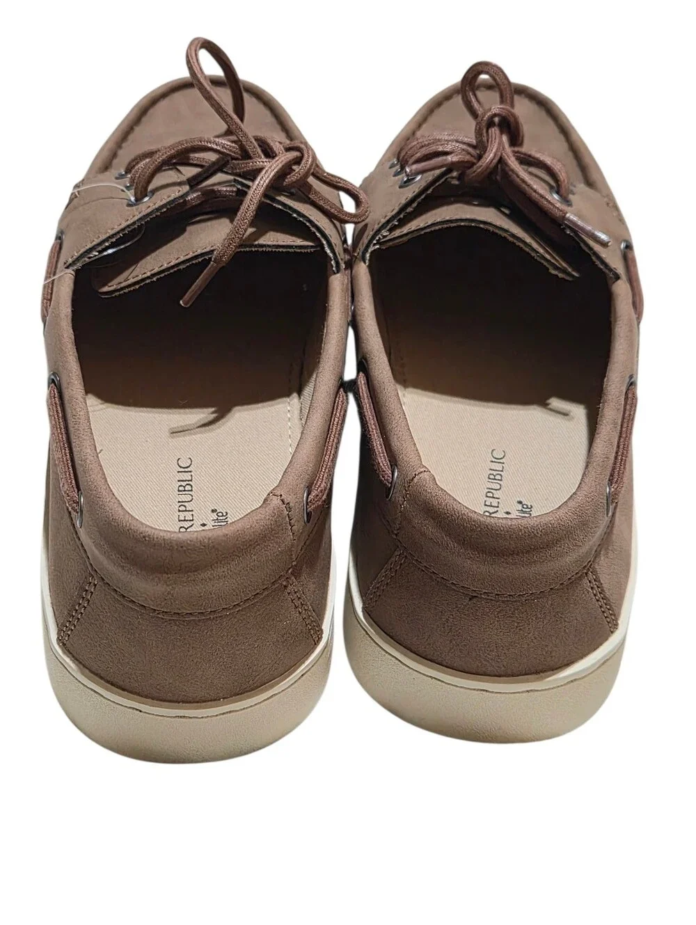 Banana Republic Ortholite Boat Shoes Tobacco Brown Men’s 10.5 NWT $140